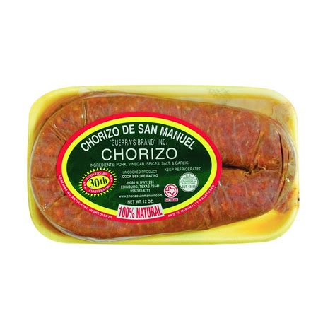 Chorizo san manuel - Directions. Preheat your oven to 350°F. Fill a large pot halfway with water and bring to a boil. Place the bell peppers in the pot and cook for 5 minutes. When done, remove the bell peppers and set aside. In a large pan, cook the chorizo for 5 to 7 minutes or until browned. When done, drain the excess grease and add the celery, carrots, onions ...